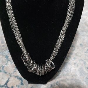 Antique silvertone Statement Necklace